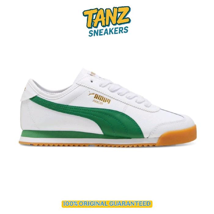 SEPATU SNEAKERS PUMA ROMA 68 REVIVAL WHITE GREEN ORIGINAL BNIB RESMI