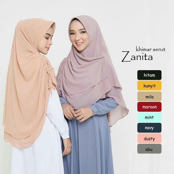 KHIMAR KERUT ZANITA PASHMINA INSTAN VANILLA HIJAB BERGO INSTAN JILBAB SYARI MURAH WANITA
