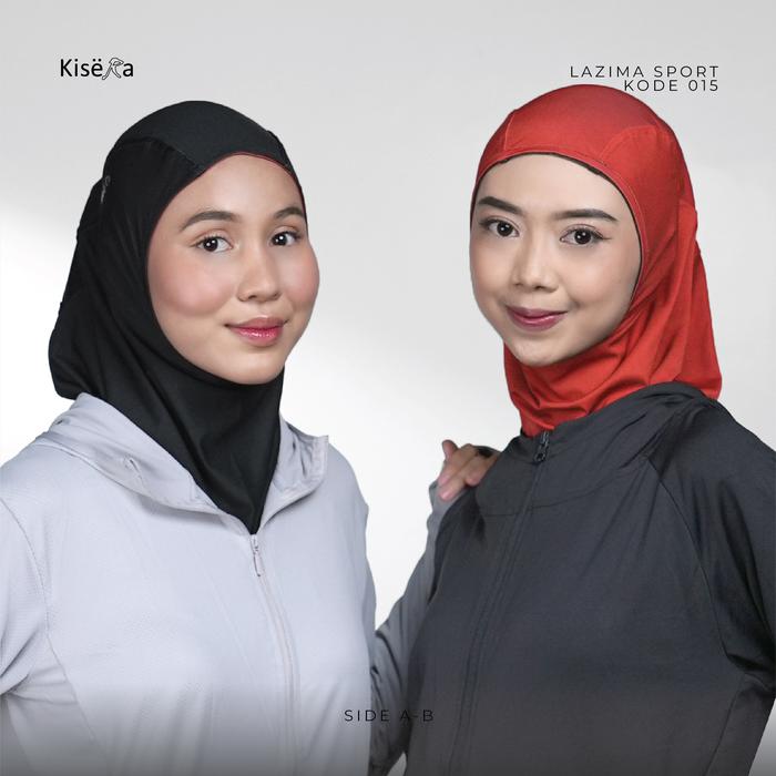 LAZIMA SPORT 00 - 015 | Kerudung Hijab 2 Warna | Jilbab Praktis Cantik | Bergo SPORT