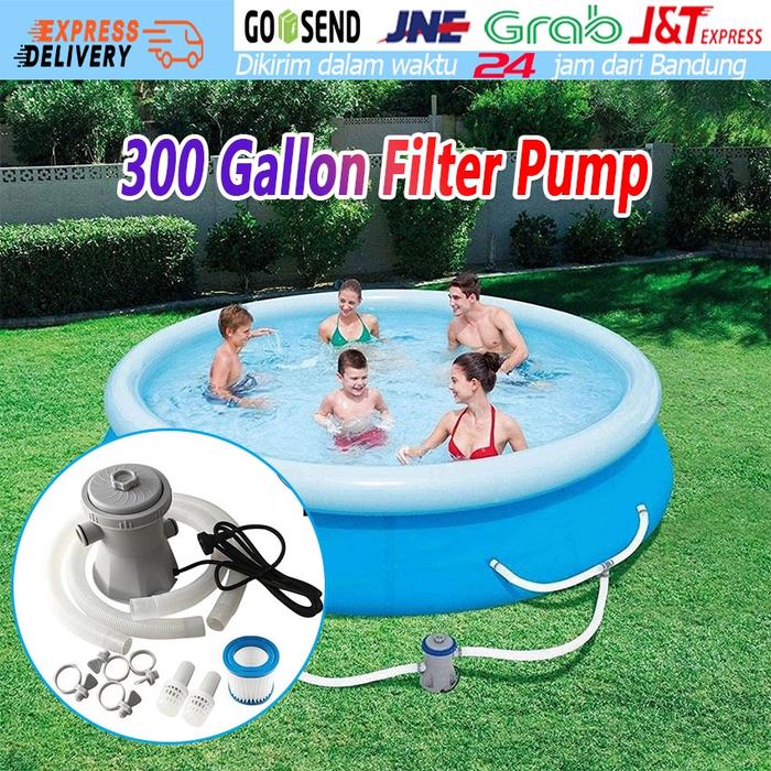 300 Gallon Cartridge Filter Pompa Air Kolam Renang Elektrik 220V Pompa Filter Pembersih Kolam Ikan A