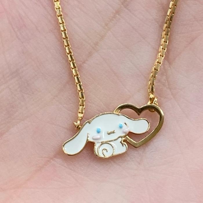 Kalung Variasi Anak Boneka C1nnam0r0l Panjang 36cm Emas Asli Kadar 70.0% 16K