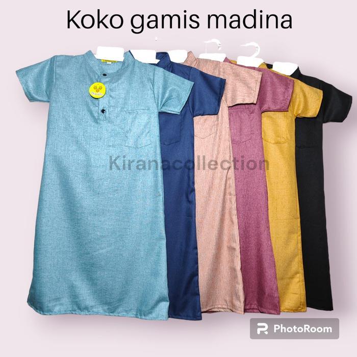 Jubah koko gamis anak laki laki katun madina umur 2-8 tahun