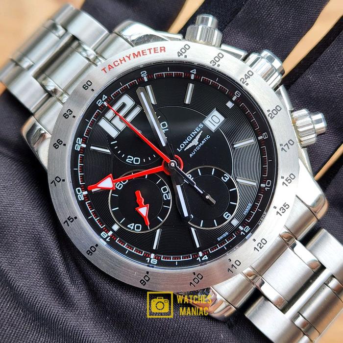 Jam Tangan Luxury Rare Original Longines Admiral GMT Chronograph Automatic Swiss Made with Box