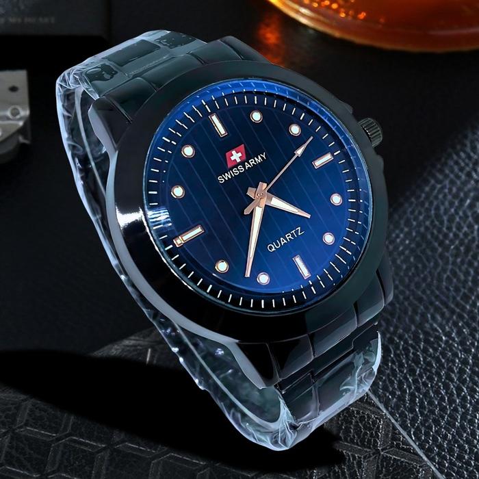 Jam Tangan Pria Swiss Army–Chronograph Elegan,Desain Mewah Cocok Hadiah & Koleksi