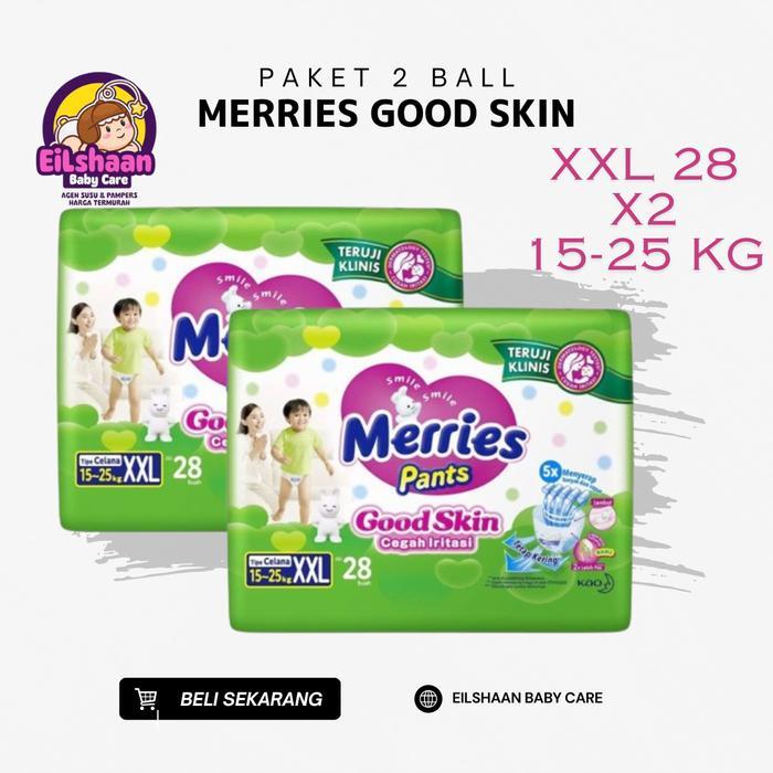 (Paket 2 Ball) Merries Pants Nb-S40, M34, L30, Xl26 Dan Xxl28 Bayi Diapers Merries #Gratisongkir