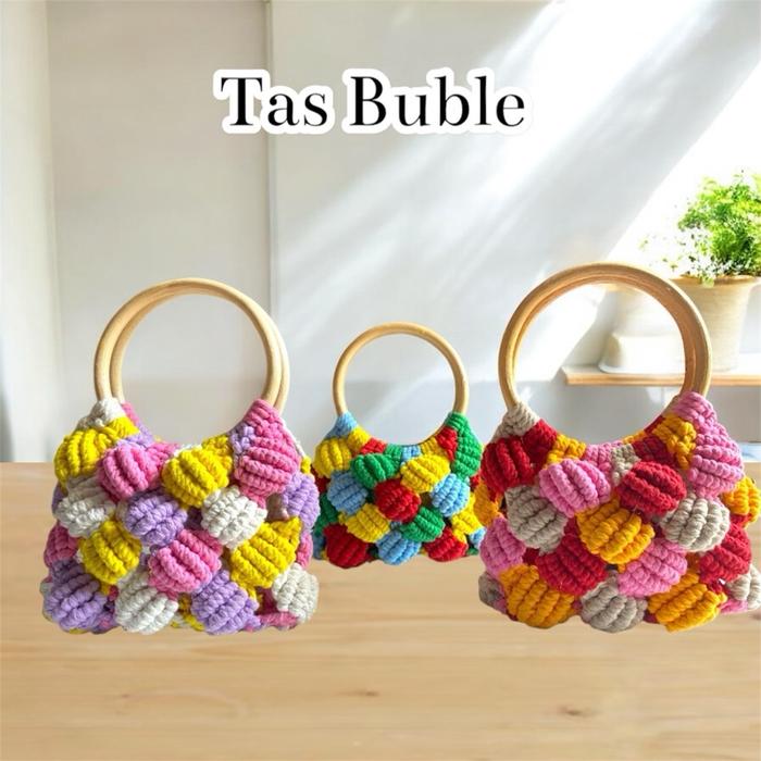 Tas Macrame Buble Handmade - Model Tas Macrame