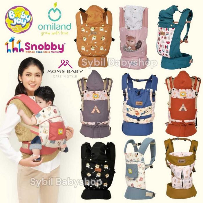 Gendongan Bayi Ransel M-Shape Baby Joy Moms Baby Snobby Baby Carrier Hadap Depan Kekinian