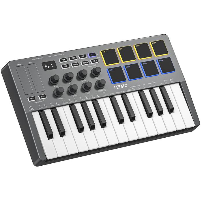 Lekato 25-Key Usb Midi Keyboard Controller Usb Midi Controller with 8
