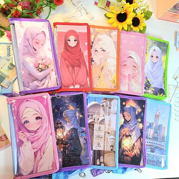 Dompet Keuangan Planner Nabung 32 Slot Dompet Seleting Hijab Cantik