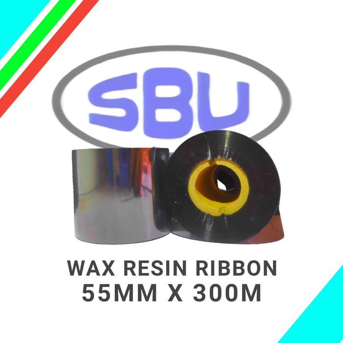 RIBBON BARCODE WAX RESIN 55mm x 300m Fout CORE 1 ''