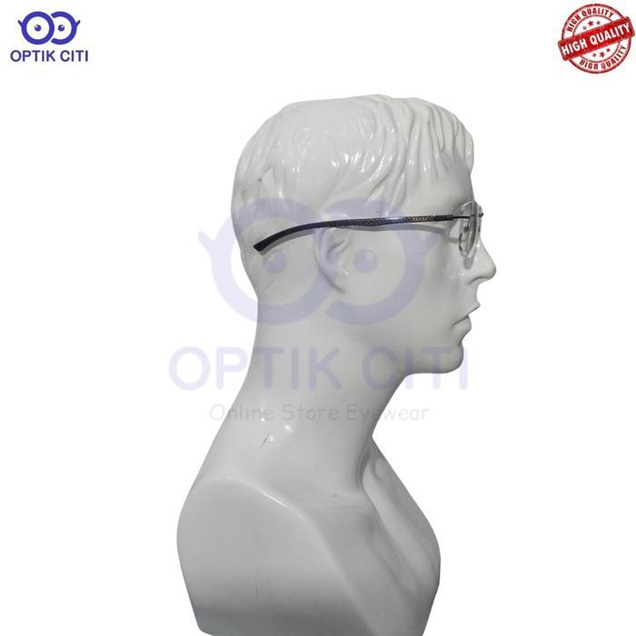 Frame Kacamata Pria Wanita Rimless Bor Titanium Carbon 12918