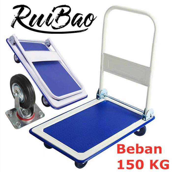 RUIBAO TROLI BARANG LIPAT HAND TRUCK MODEL BESI 150 KG ／ TROLLEY
