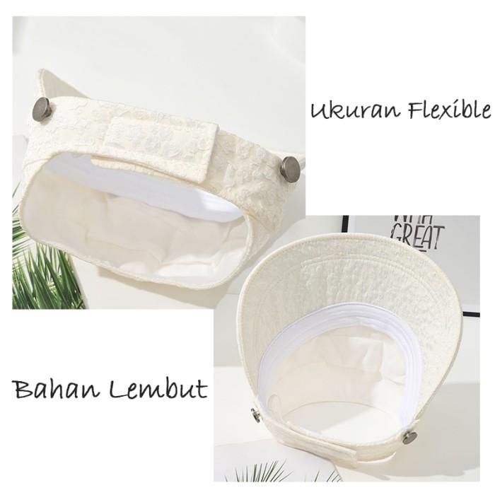 Topi Visor Lipat Wanita Style Hat Casl Pelindung Sinar UV HAT -RG