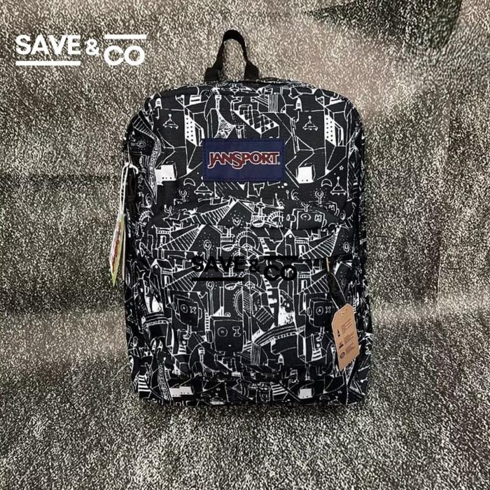Tas Jansport Large Backpack Motif Abstrak Sekolah Travel [save&co]