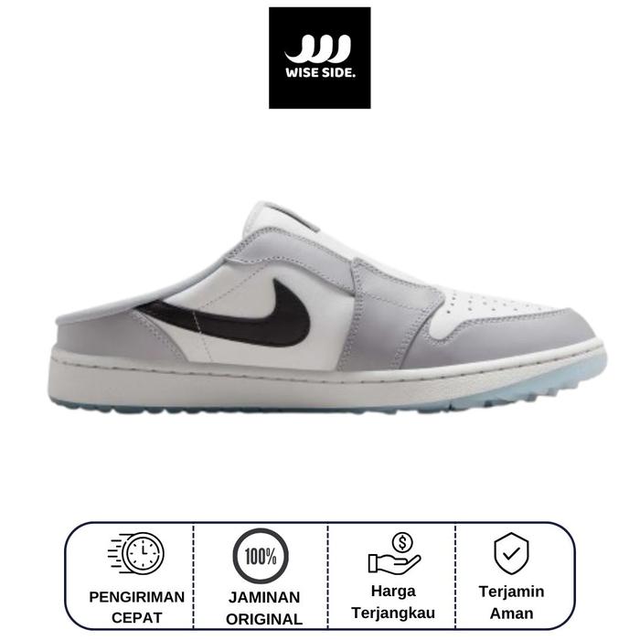 Sepatu Sneakers Pria Air Jordan 1 Mule Golf Wolf Grey Sneakers Shoes Mens FJ1214-004 ORIGINAL