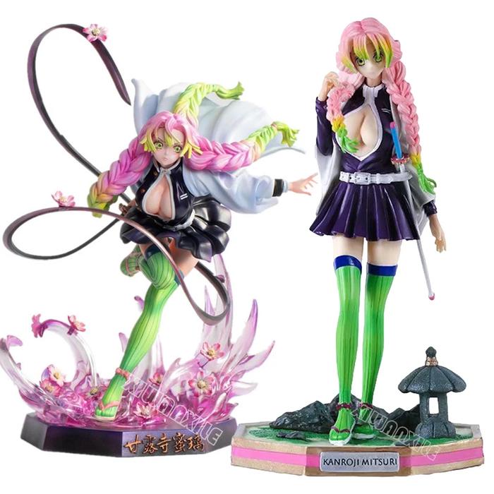 25cm Kanroji Mitsuri Anime Figure Kochou Shinobu Action Figure Kamado Nezuko/Tanjirou Figurine Adult
