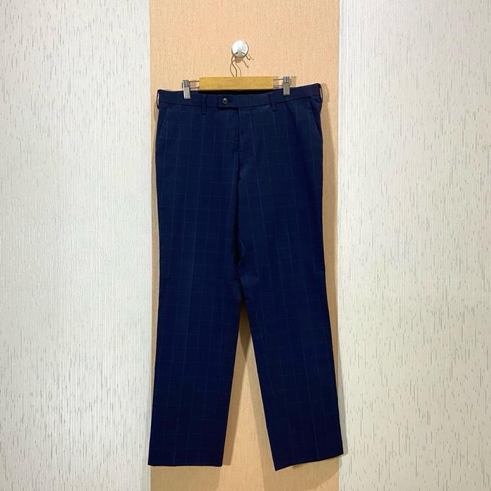 Work Pants Tartan UNIQLO AIRSENSE Regular Fit / Celana Bahan Pria / Size 34