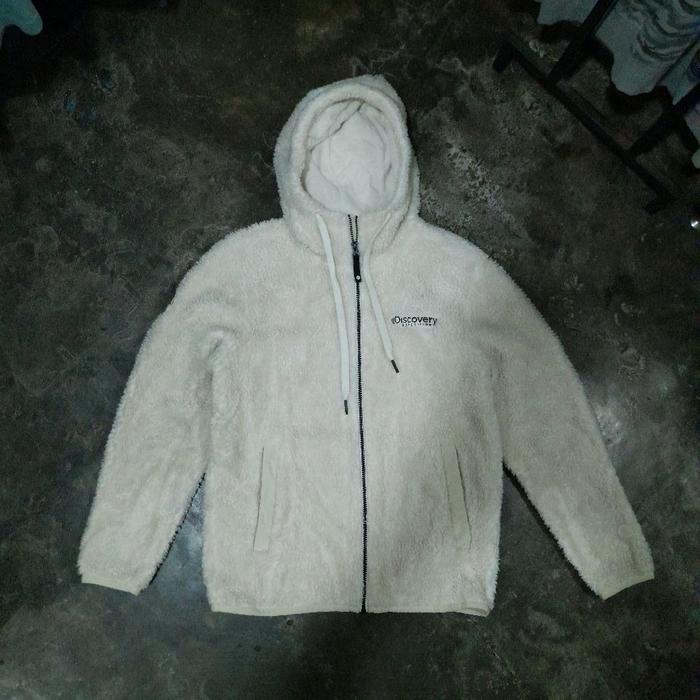 DISCOVERY EXPEDITION THERMOLITE SHERPA FLEECE JACKET WHITE BONE