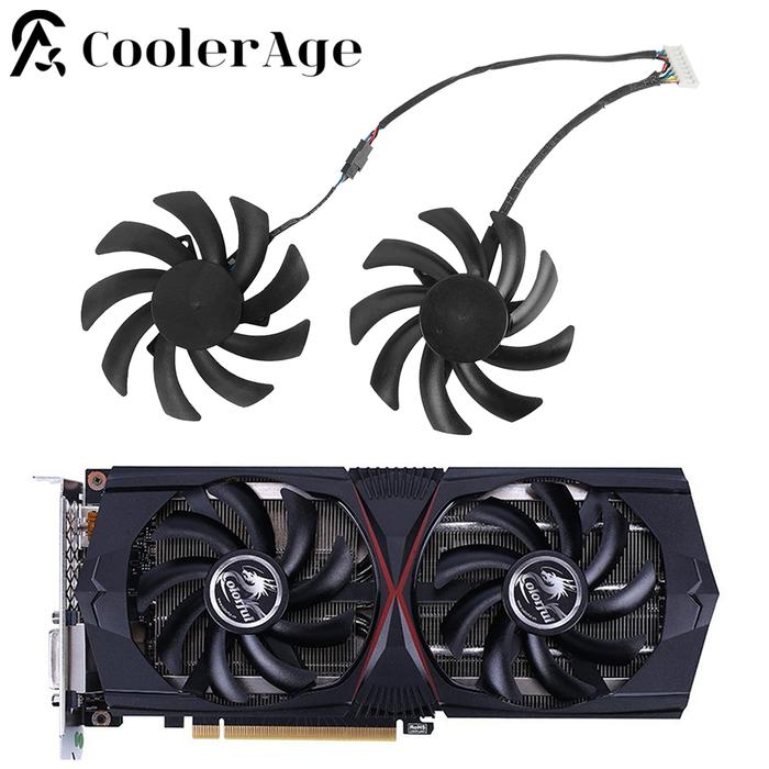 2Pcs/Lot 85MM 8Pin RTX2060 Cooler Fan Replacement For Colorful GeForce RTX 2060 6G-V Graphics Video 
