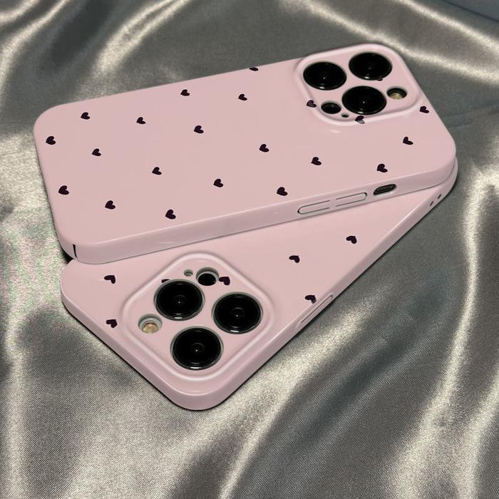 Berbentuk hati lucu Glossy Hard Case For IPhone 6 6s 6 Plus 6s Plus 7 8 SE 7 Plus 8 Plus X Xs Xr Xs