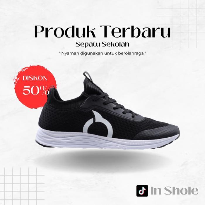 COD SEPATU SNEAKERS RUNNING ORTUSEIGHT HARVARD BLACK WHITE SPATU ORTUS PREMIUM PRIA DAN WANITA TERLA