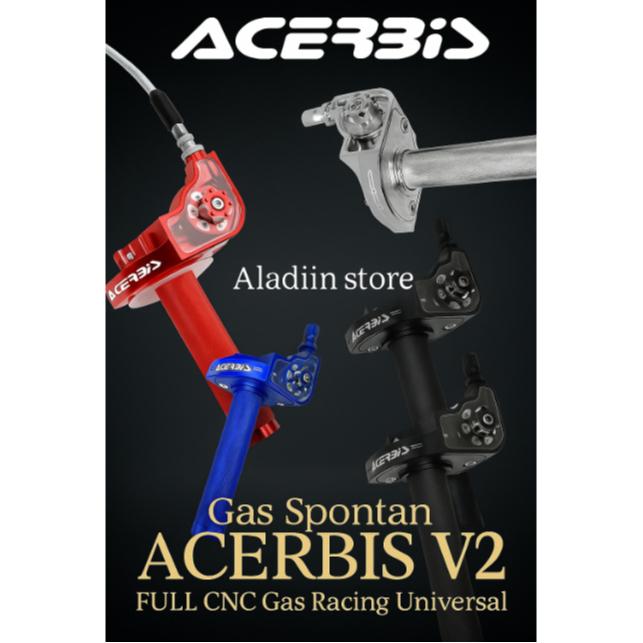 Gas Spontan IS V2 FULL CNC Gas Racing Universal + Kabel Gas Motor Custom , 22mm Universal