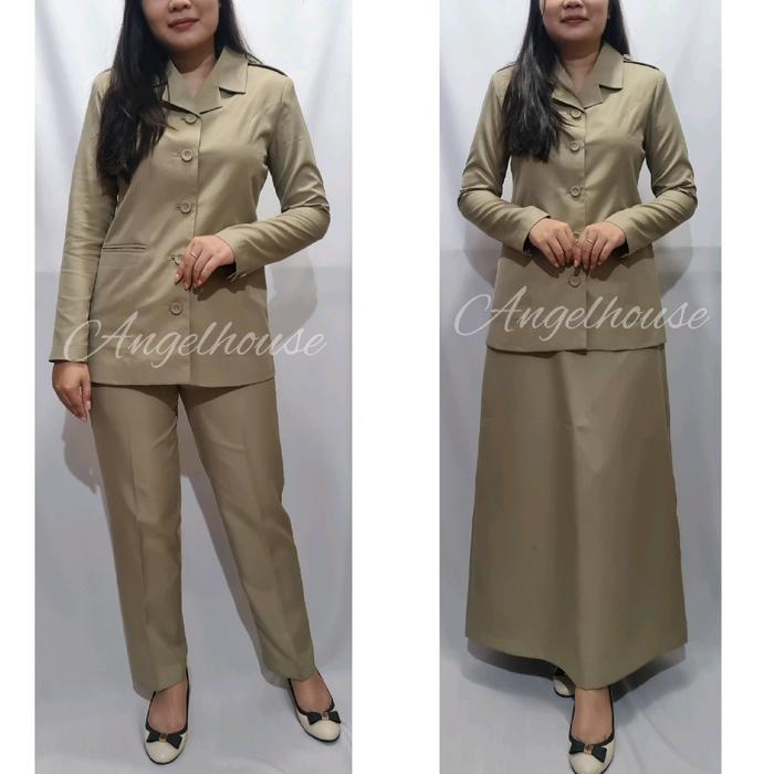 Seragam Pemda Khaki DKI Wanita (PergubDKI)