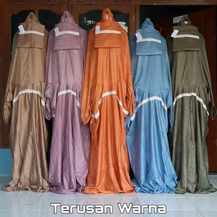 Mukena Terusan Warna Halus Nyaman untuk Kalean yang Sering Gerah - Hitam, Pria, Katun, Distro, Oblon