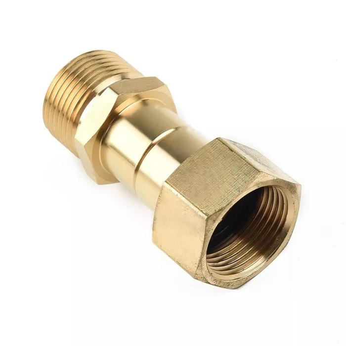Brass Washer Swivel Joint Connector Hose Fitting M22 14mm Thread 360 Degree Rotation Hose Sprayer C