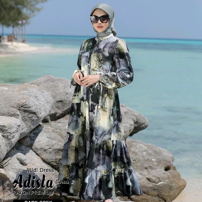 Terbaru Adista midi dress ,dress dewasa dress kekinian