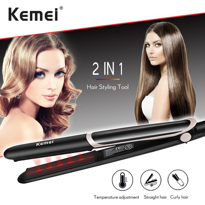 Kemei 2 In 1 Multifunction Hair Curler KM-2219 Straightener Curling