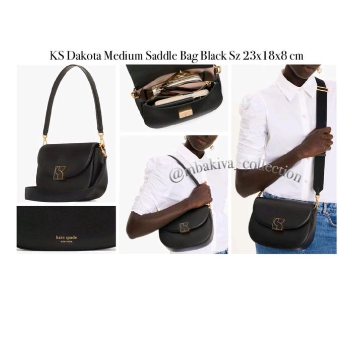 Dakota Medium Saddle Bag Black