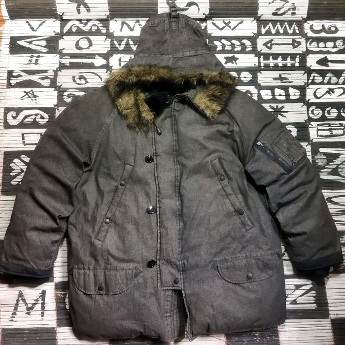 Ralph Lauren Jaket Parka N3B Polo Musim Dingin dengan Hoodie Bahan Bulang untuk Keseharian Pria