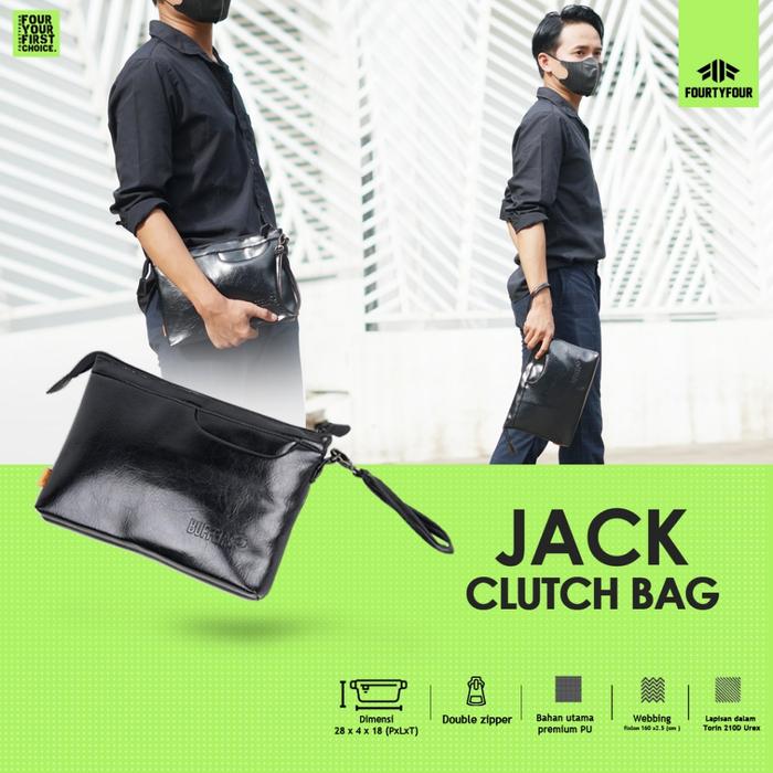 BUFFERS JACK - Tas Clutch Pria Leather Tangan Kulit Handbag Premium