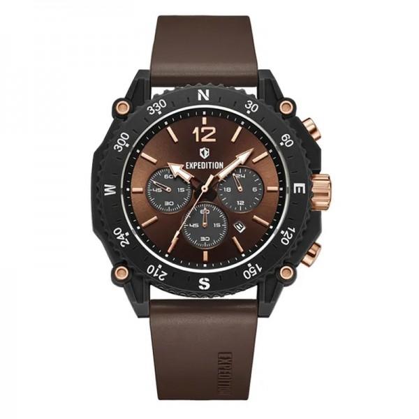 Expedition 3009 Rosegold Brown Rubber Eco Ceramic ECRRGBO - Jam Tangan Pria