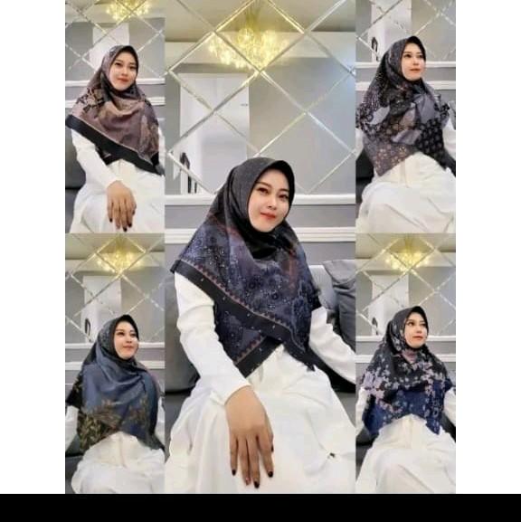 KERUDUNG OSAKA BLACK SERIES MOTIF 5 PCS