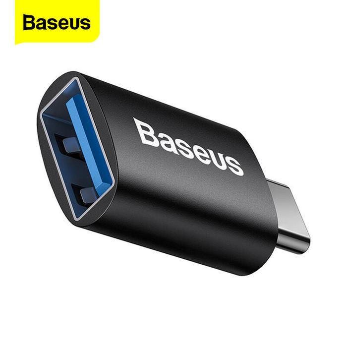 Baseus Adaptor USB Mikro Tipe C OTG, untuk Huawei Samsung Xiaomi OPPO