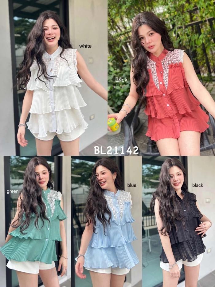 SHARON PLEATS BANGKOK RUFFLE TANK TOP WOMEN