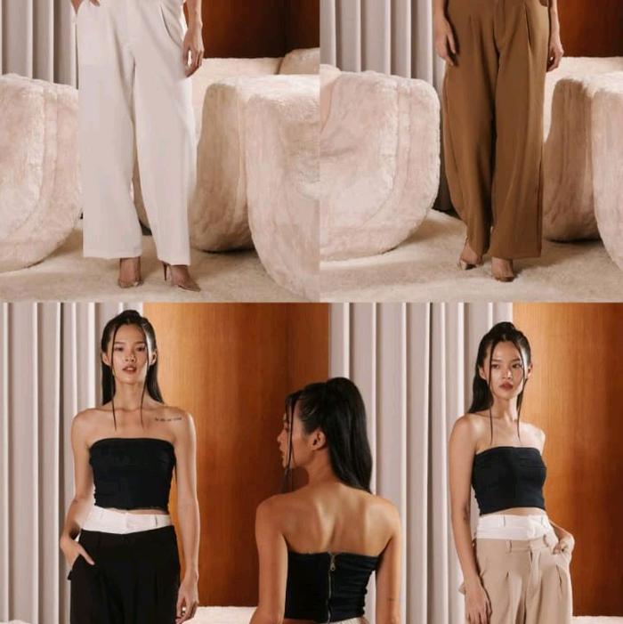 (Kyeopta) Yumi Double Waist Straigh Pants | Celana Panjang Double Waist Pants | Celana Kulot Wanita 
