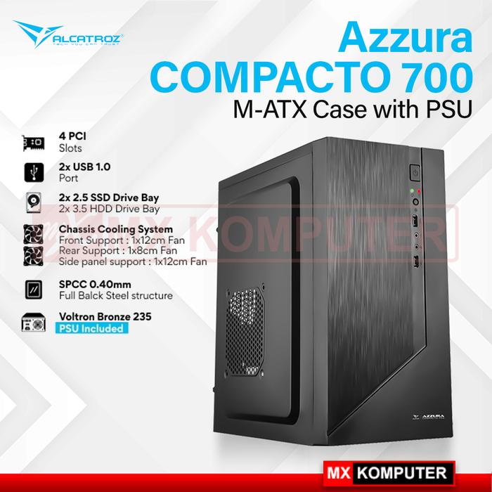 Casing PC Alcatroz Azzura Compacto 700 m-Atx with PSU Voltron Bronze 235