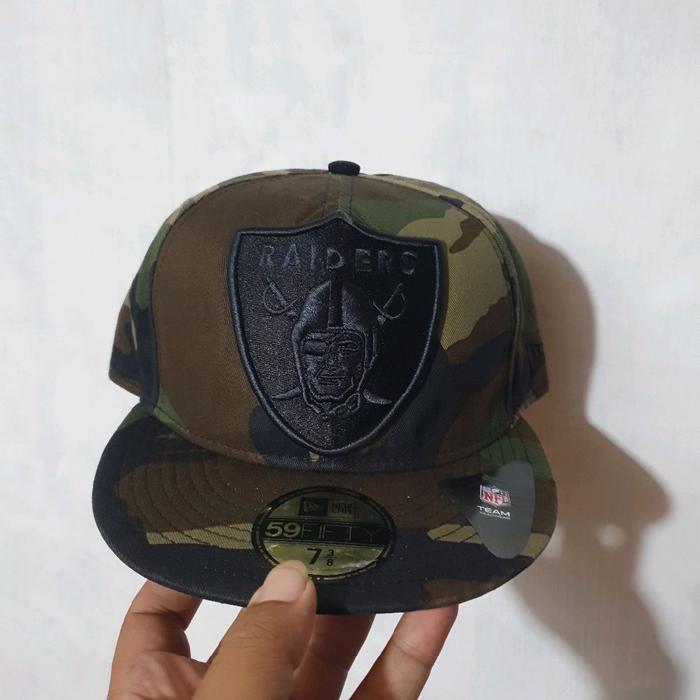 topi raiders new era camo big logo