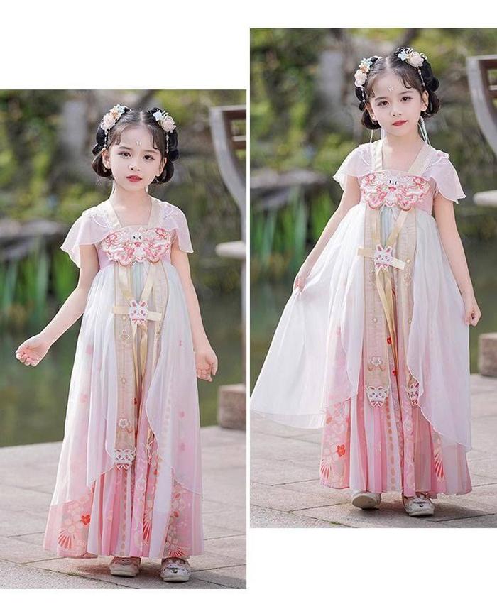 Dress Hanfu Cheongsam Qibao Imlek CNY Anak Perempuan Flying Fox