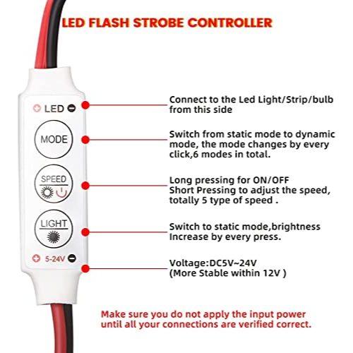 Ready Stok Led Controller Modul Led Dimmer Pengatur Led Dimmer Animasi Kedip 6 Speed 12-24V 6A Store