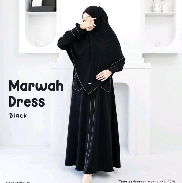 gamis polos uwais - marwah dress by uwais