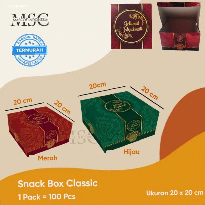 Dus Katering | Dus Nasi | Dus Snack | Snack Box Classic cap Olin Healthy Packaging uk 20x20 | Kekini