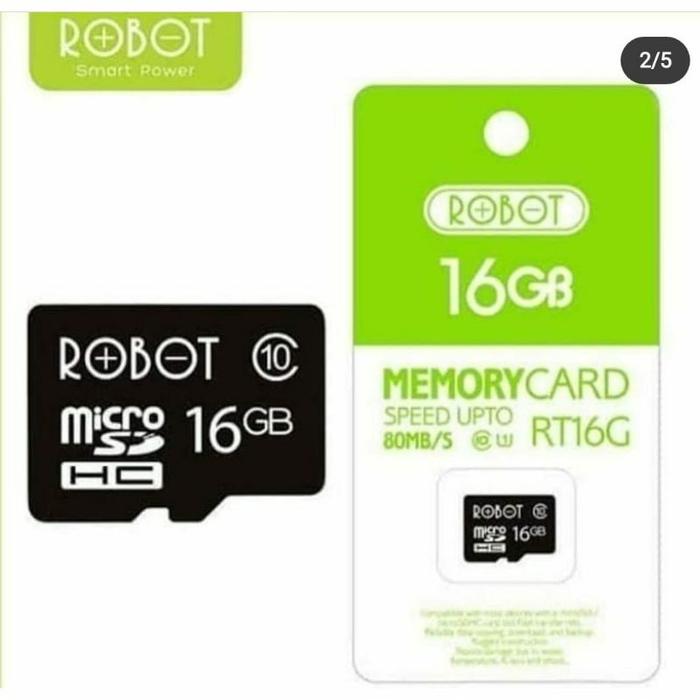 Memori memory micro sd MMC Robot 16 GB 16g 16giga 16 giga class 10 garansi resmi