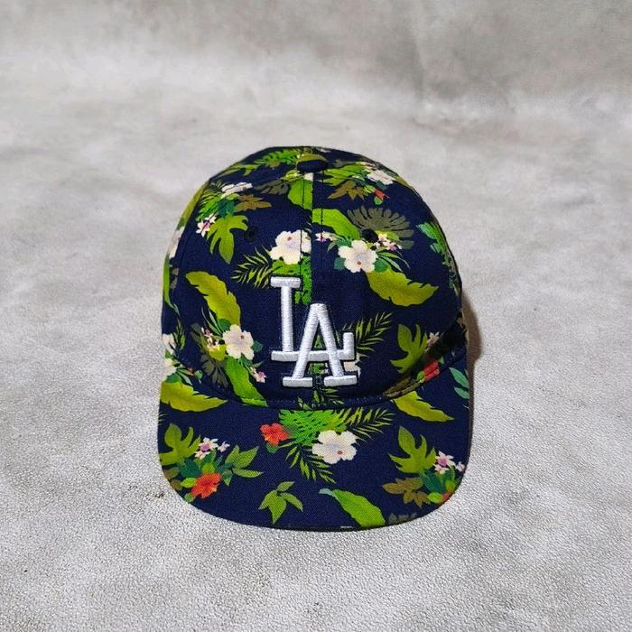 Topi snapback anak mlb la motif bekas