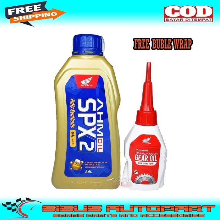 G- PAKET OLI SPX2 dan OLI GARDAN AHM honda 10w-30SL