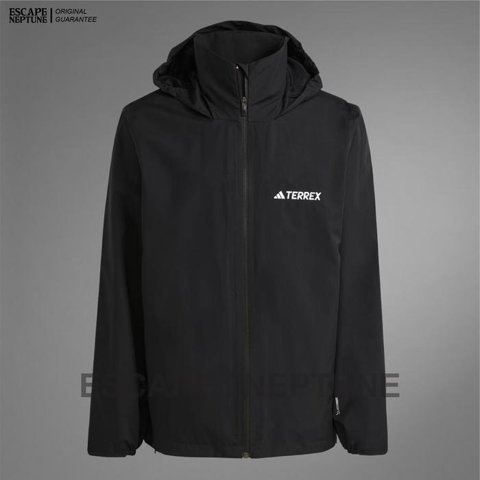 Jaket Gunung / Jaket Outdoor / Jaket Waterproof Terrex Multi Essentials 2L - Full Black