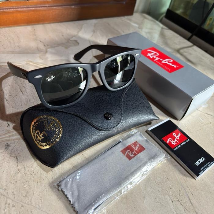 Kacamata klasik rayban Wayfarer Rb 2140 901A sz 50 Doff kaca hitam